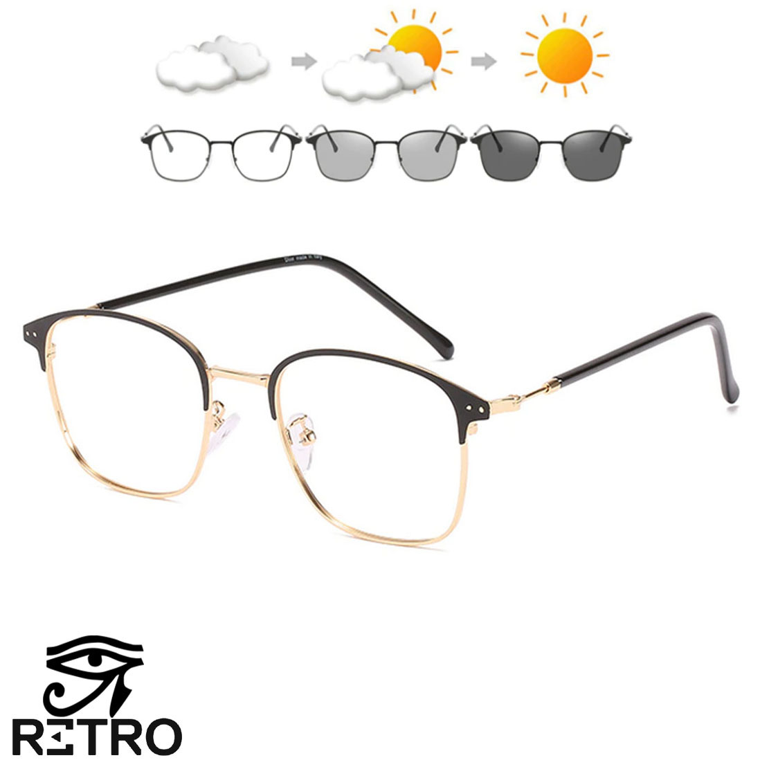 Gafas Optica Original Retro® Horus Transition Fotocromaticos